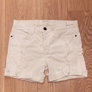 Current Elliott Off White/ Ecru cut off denim shorts sz 24 but fits like 26